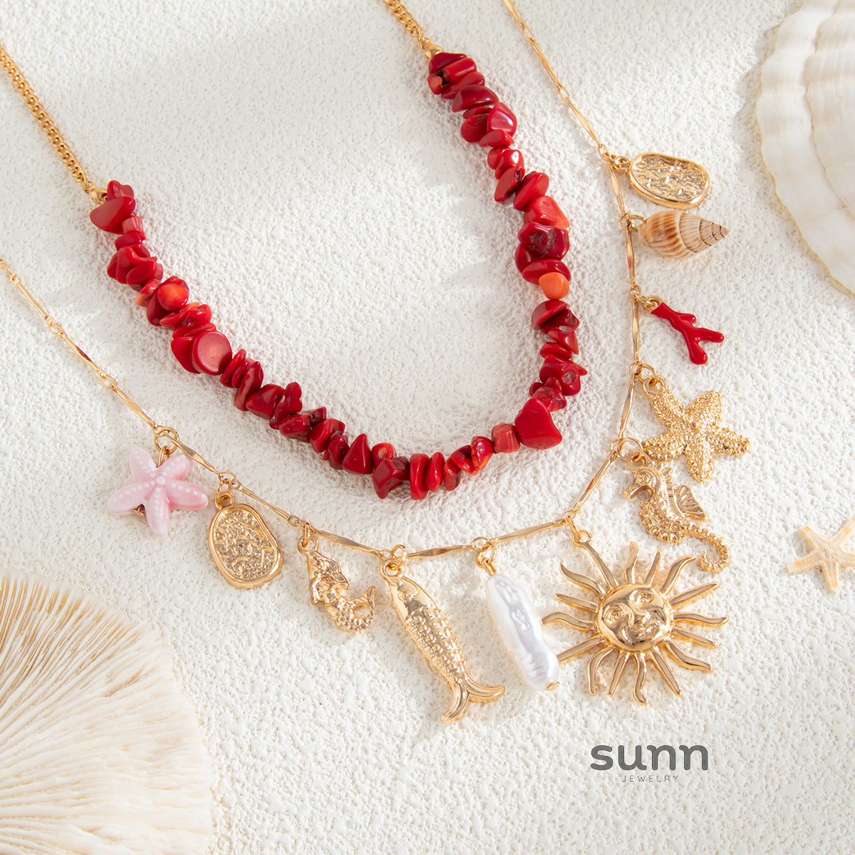 Kaci Coastal Charm Necklace [S55RYPUJ]