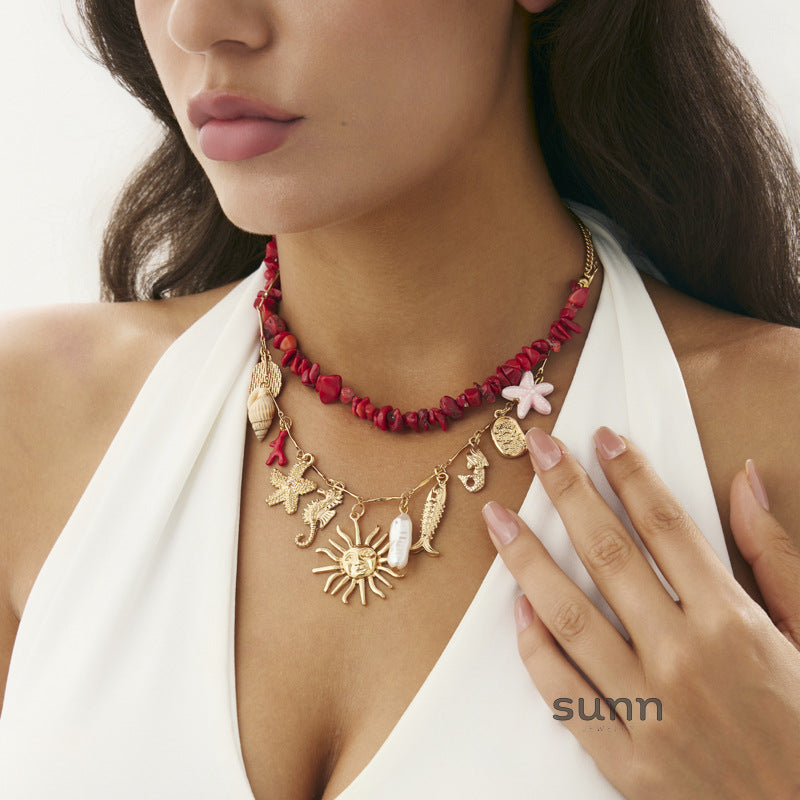 Kaci Coastal Charm Necklace [O4YL1K5L]