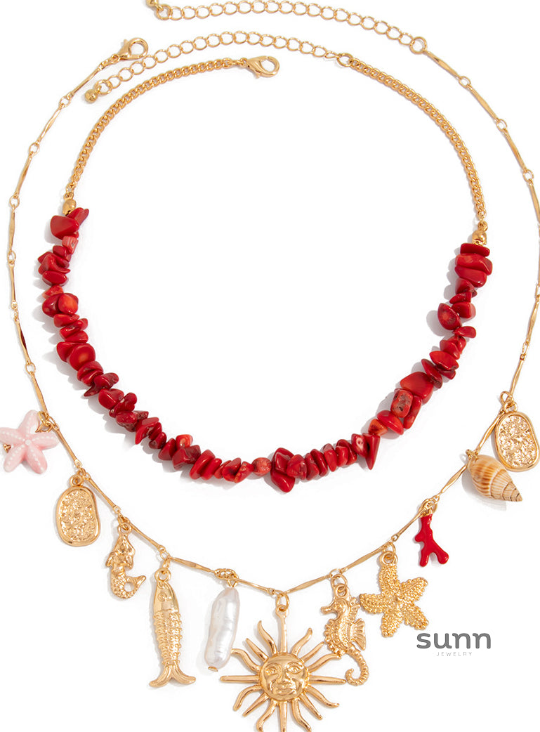 Kaci Coastal Charm Necklace [34CJKJC1]