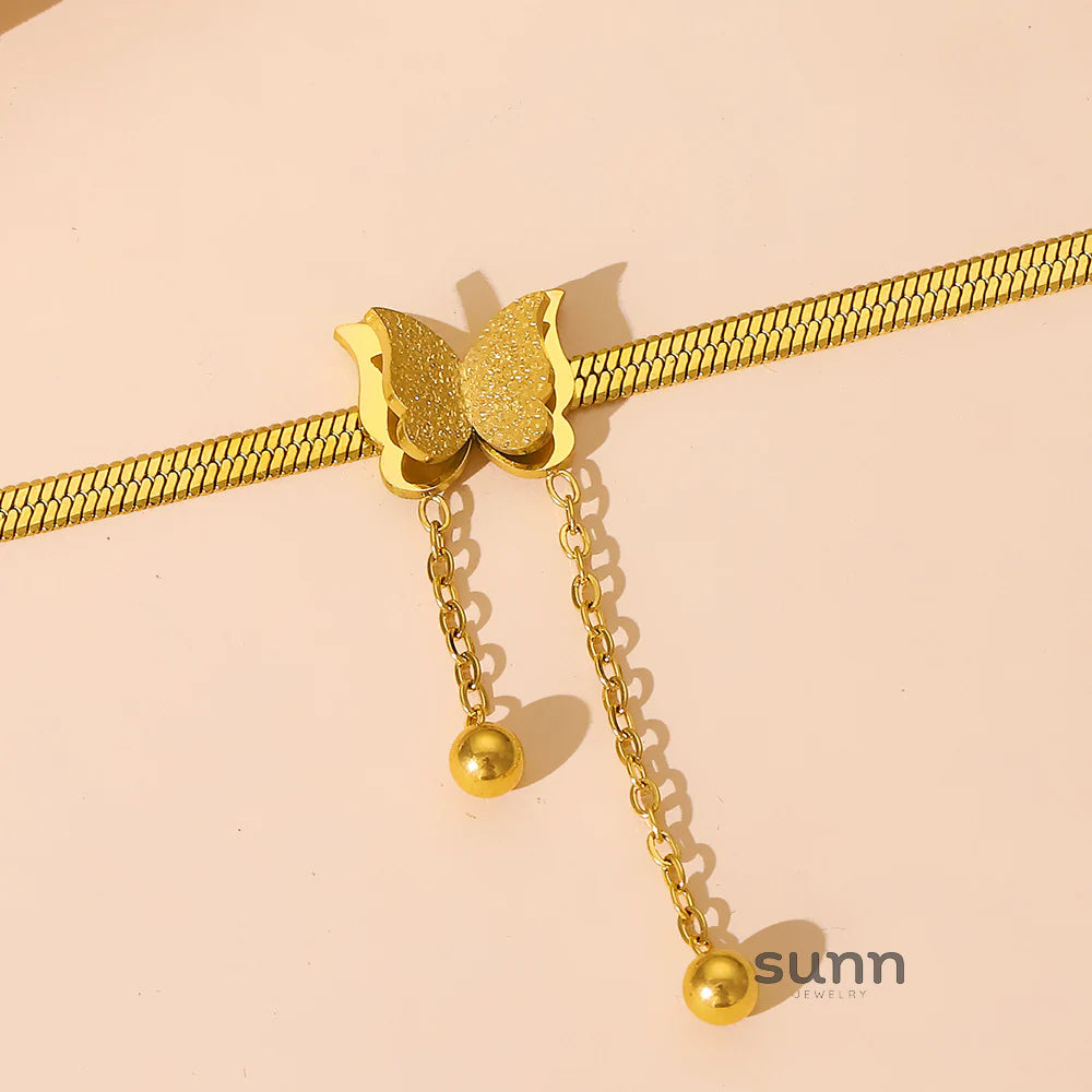 Kadence Butterfly Tassel Choker