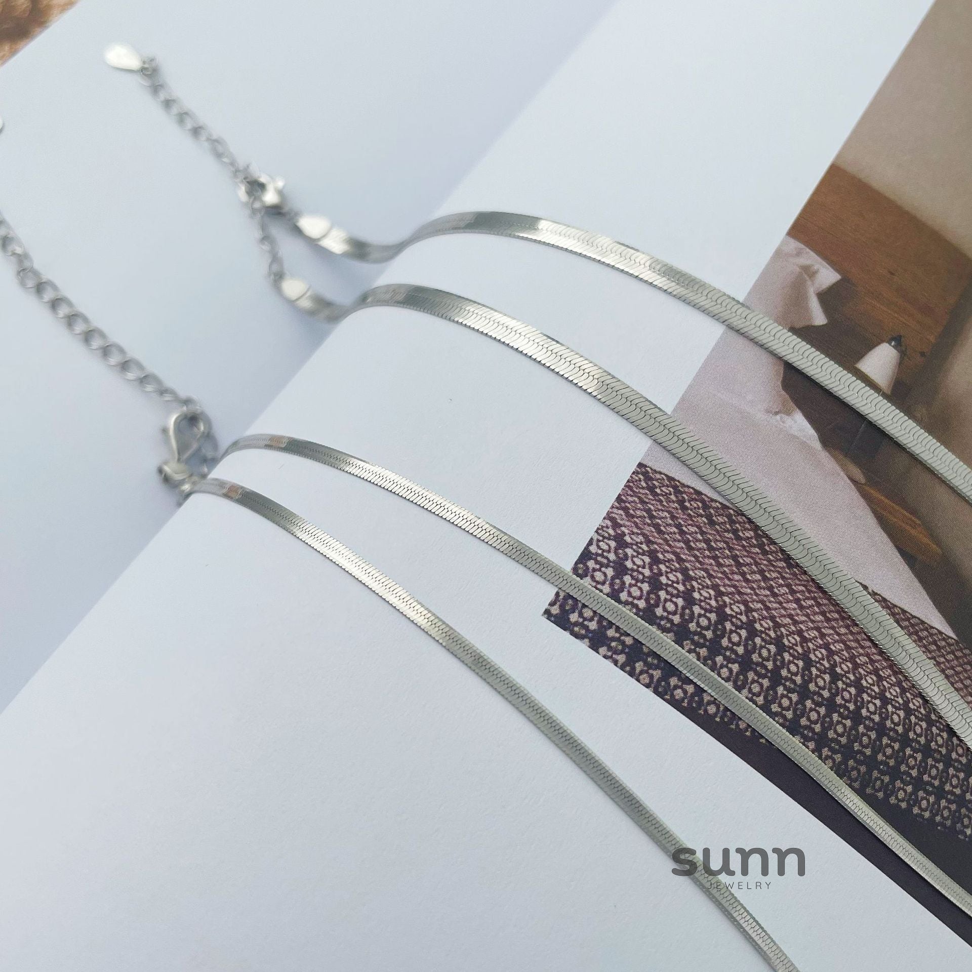 Kadence Sterling Silver Herringbone Necklace [HGBOZCVY]
