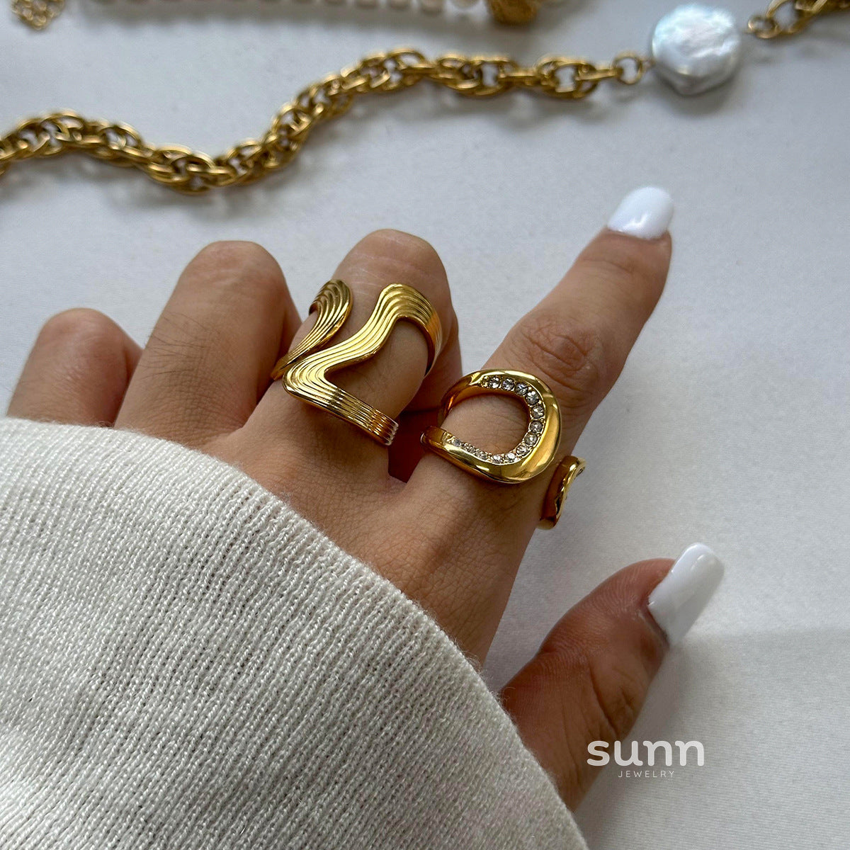 Kadyn Statement Ring Set [B5D8R4L5]