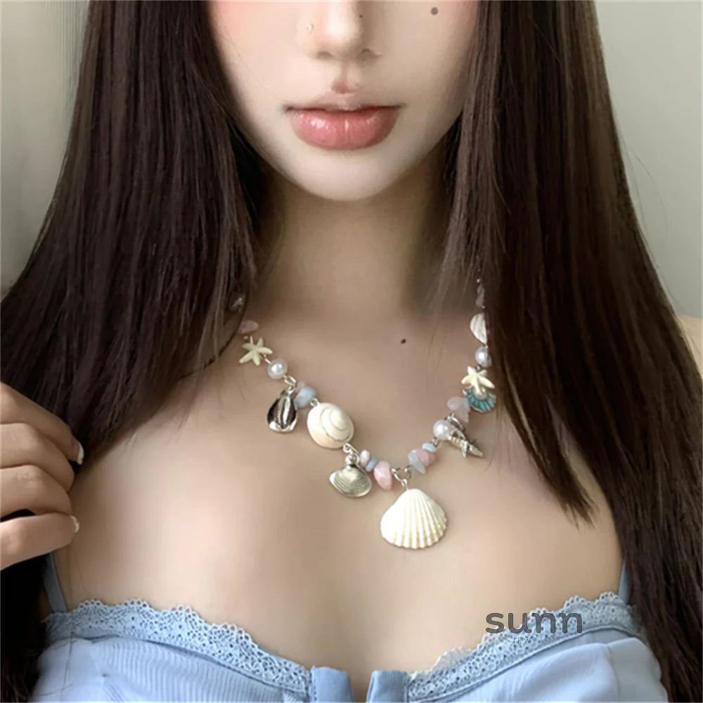 Kadynce Beaded Shell Necklace