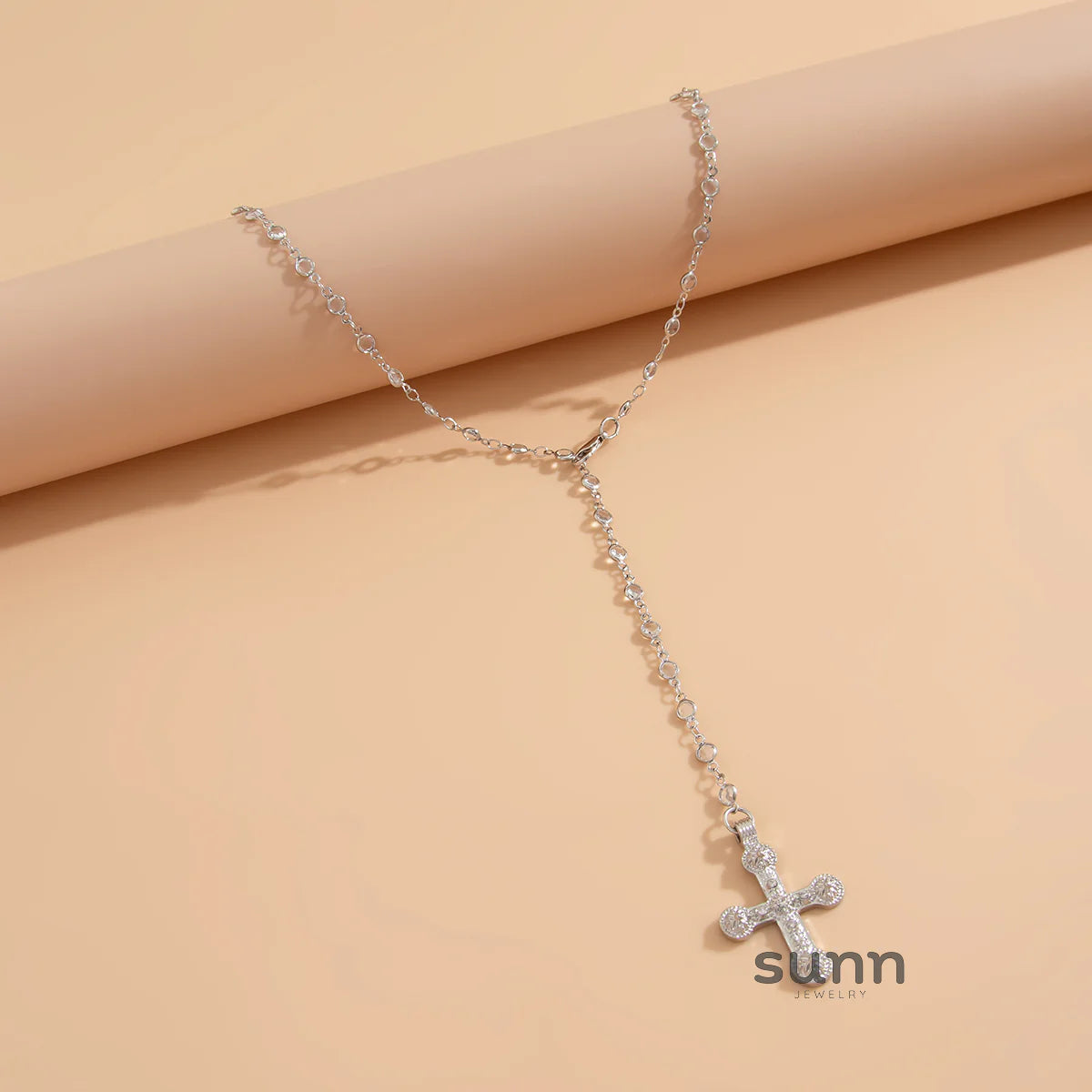 Kadynce Crystal Cross Necklace
