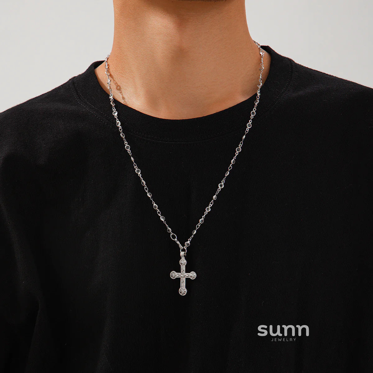 Kadynce Crystal Cross Necklace