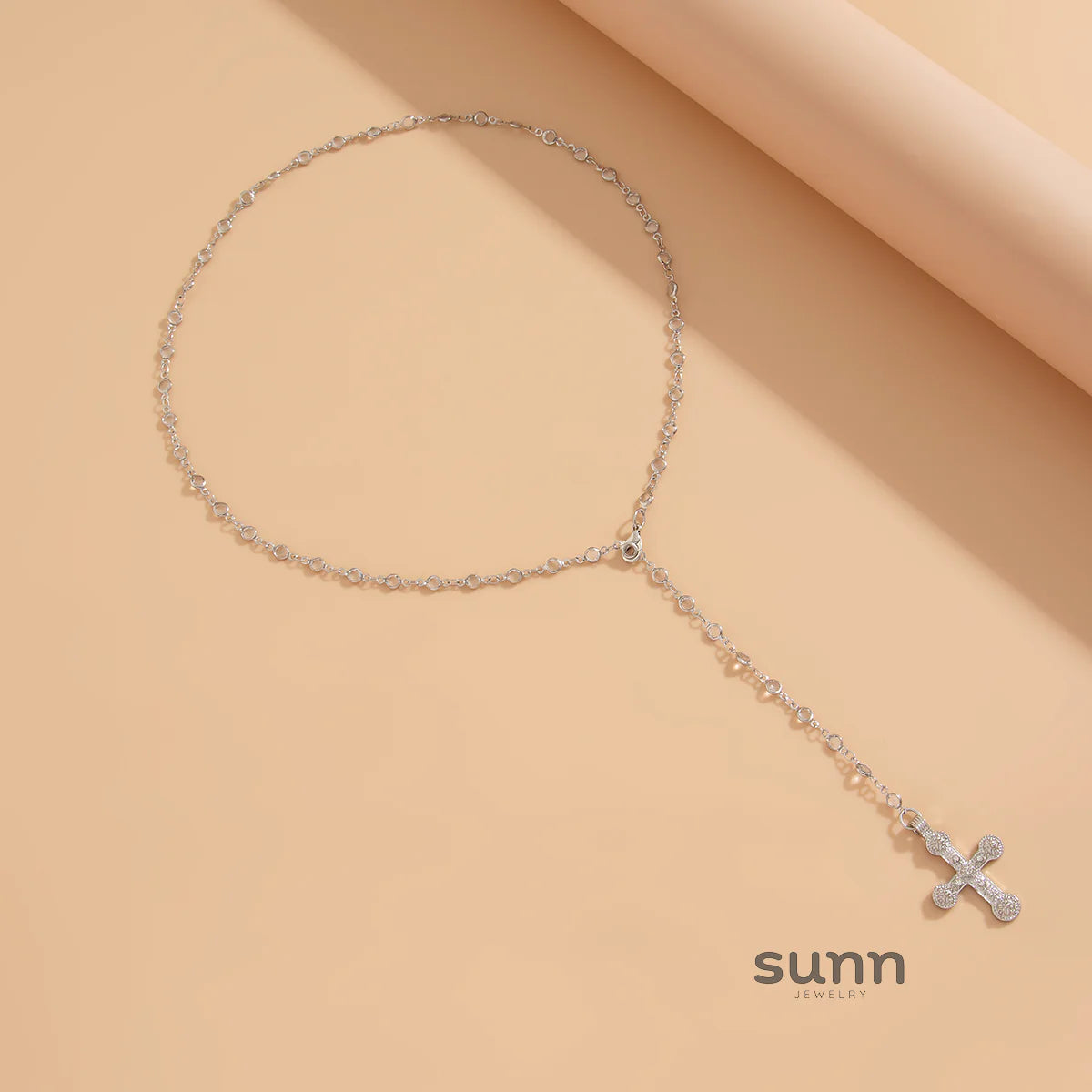 Kadynce Crystal Cross Necklace