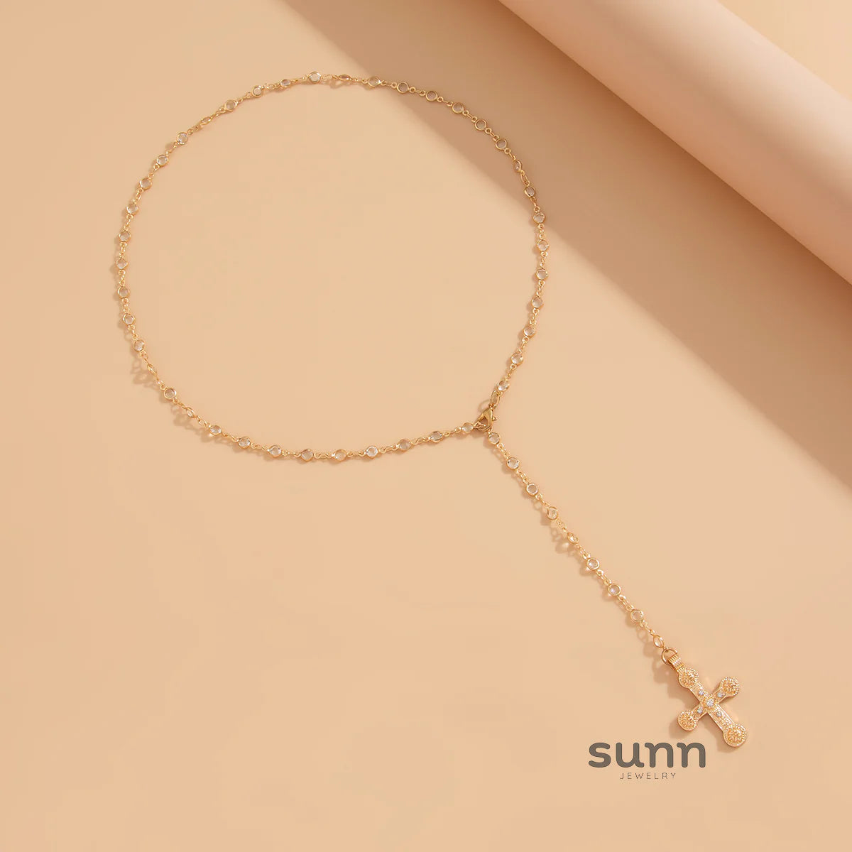 Kadynce Crystal Cross Necklace