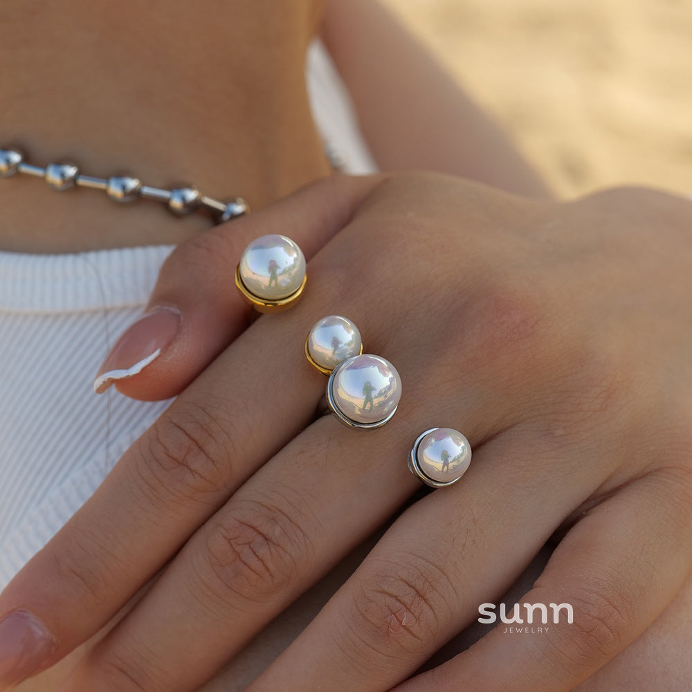 Kaely Sculptural Pearl Ring [YK5NYECM]