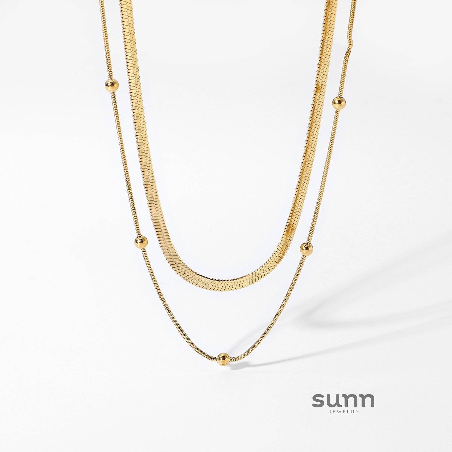 Kai Gold Plated Layered Necklace [Y4FMC2N6]