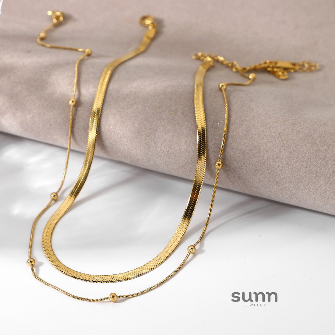 Kai Gold Plated Layered Necklace [2GCE4QLO]