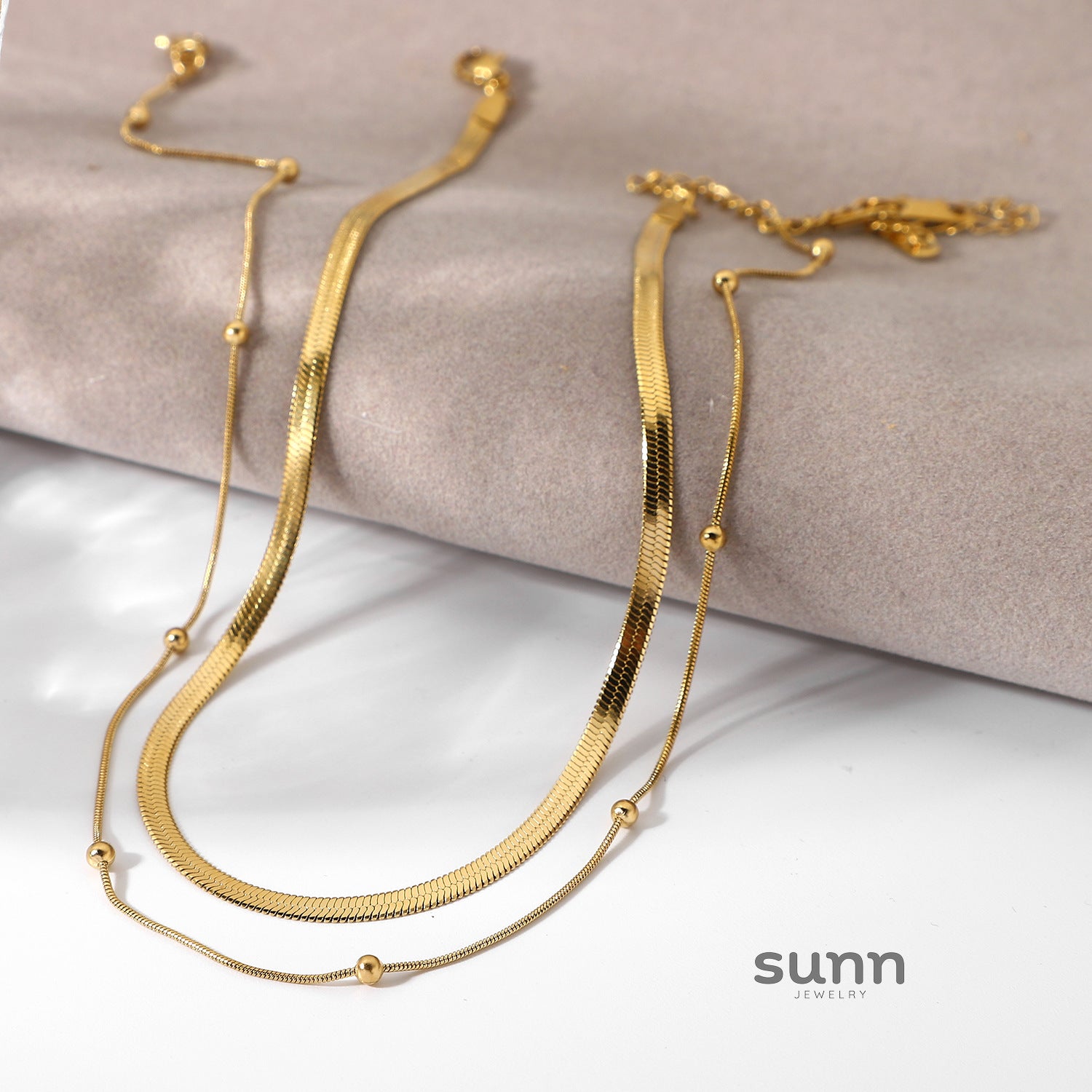 Kai Gold Plated Layered Necklace [EQBSR7AB]