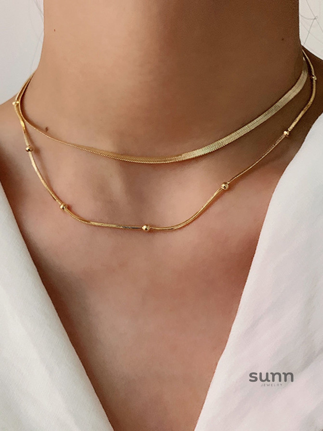 Kai Gold Plated Layered Necklace [VTN26E39]
