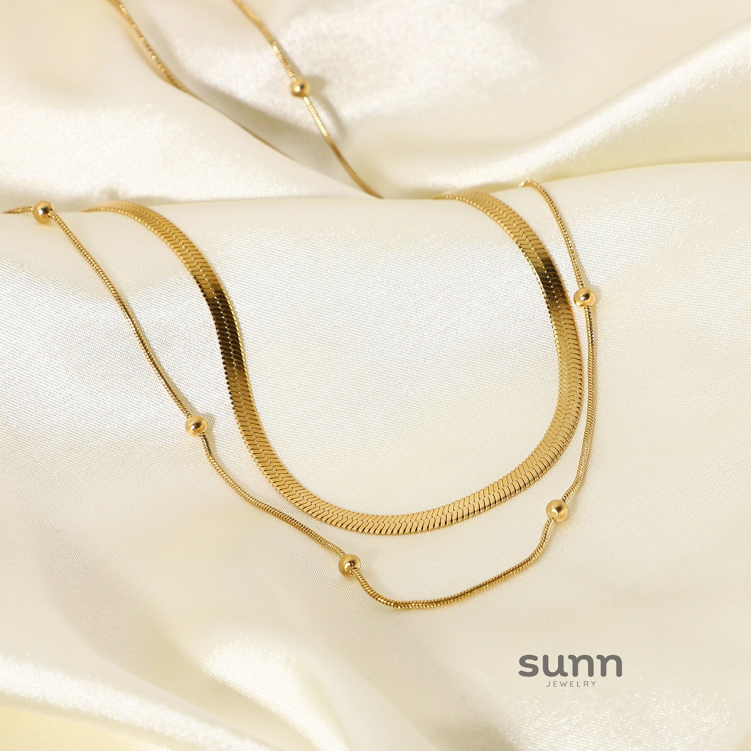 Kai Gold Plated Layered Necklace [B6AUPSCW]