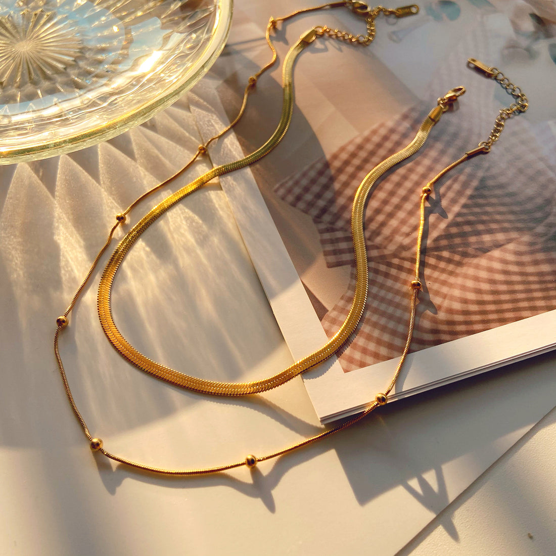Kai Gold Plated Layered Necklace [2GCE4QLO]