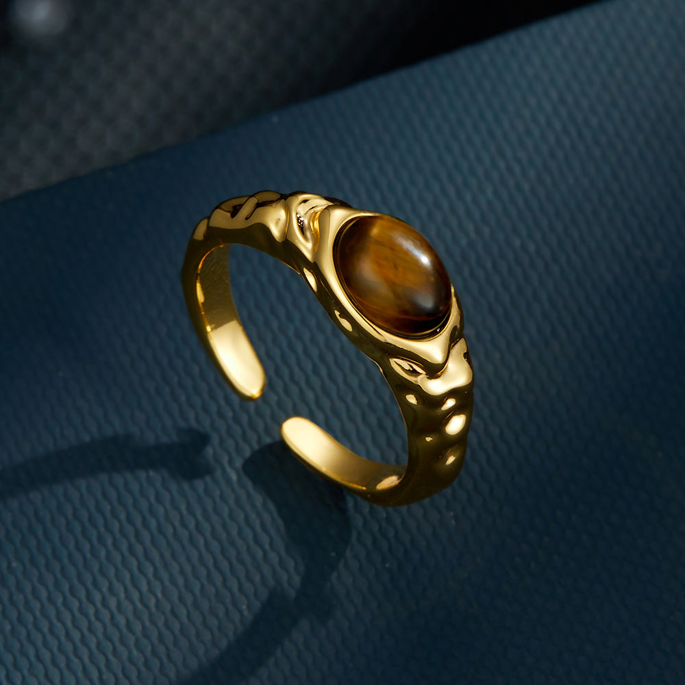 Kai Retro Stone Open Ring [QAEJNH1V]