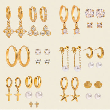 Kaiah Three-Pair Earring Set [19AIZQ3A]