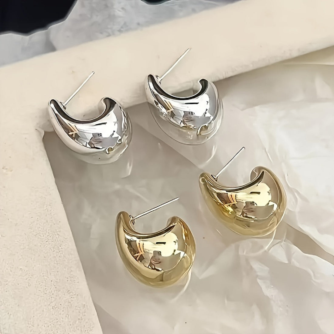 Kaila C-Shape Drop Earrings [INRSI48Y]