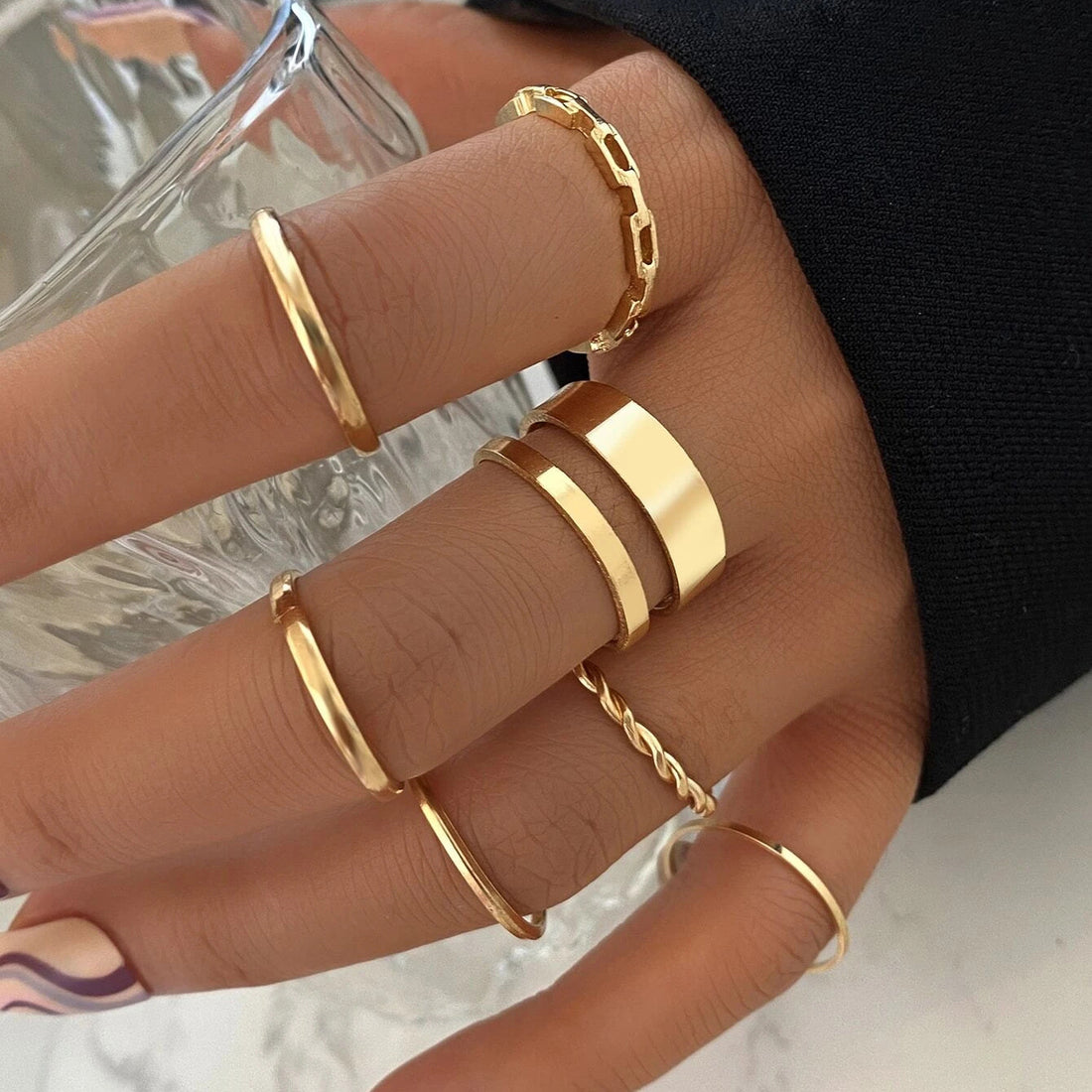Kailea Stackable Joint Ring Set [0Z2PWJHE]
