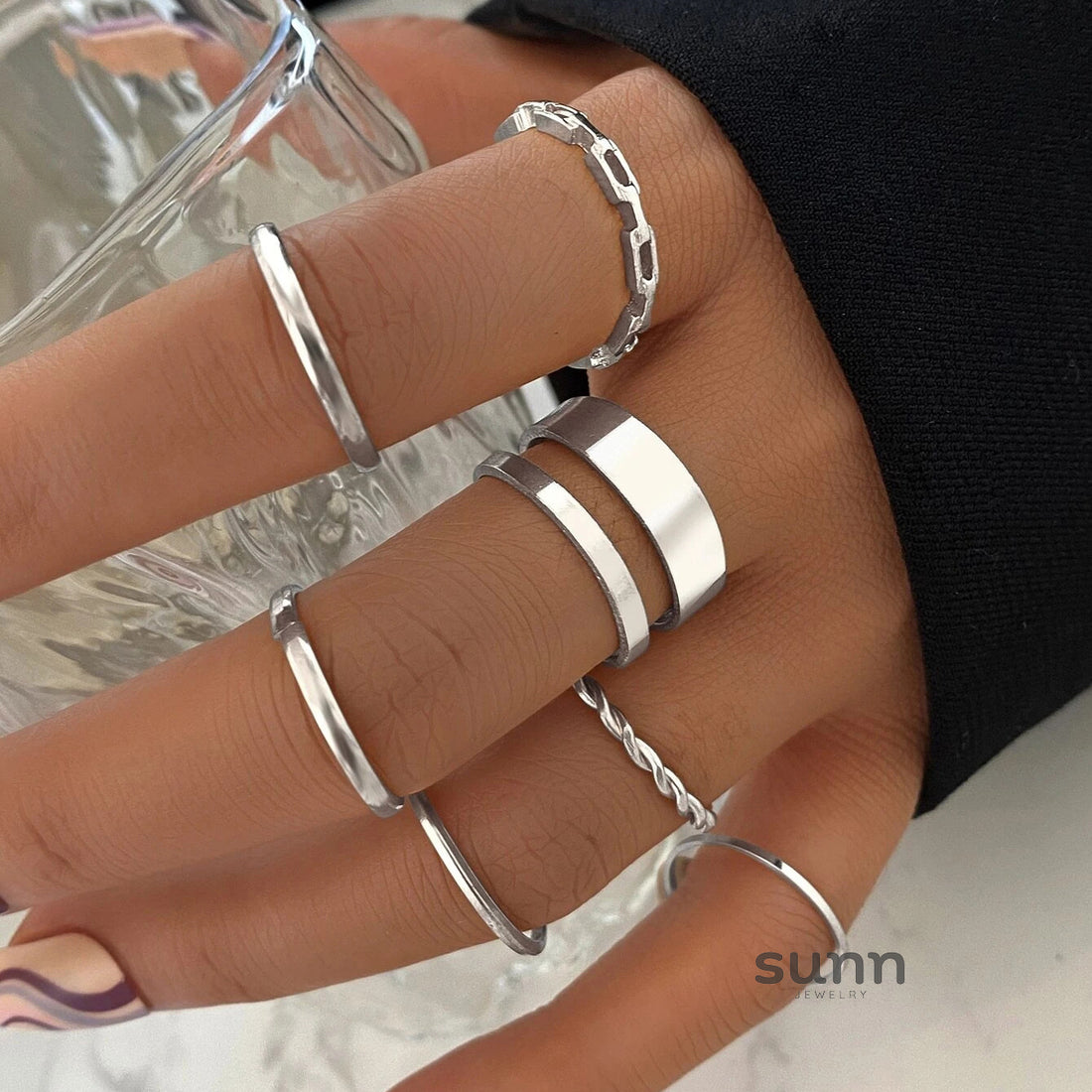 Kailea Stackable Joint Ring Set [0Z2PWJHE]