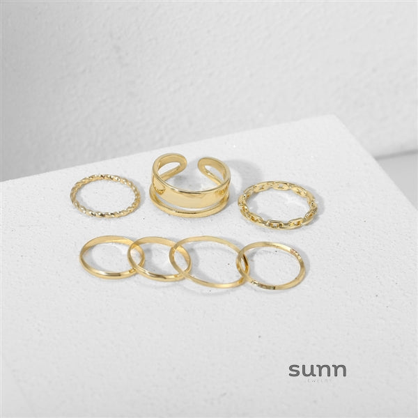 Kailea Stackable Joint Ring Set [PSXQ66RK]