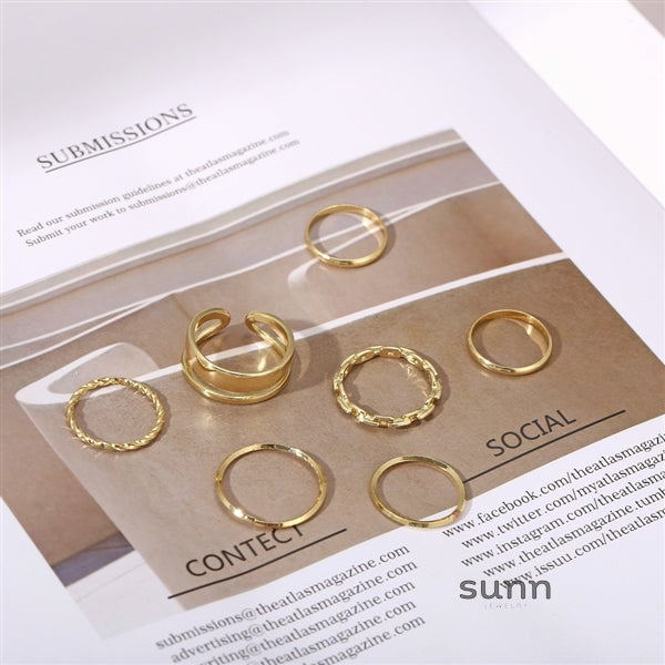 Kailea Stackable Joint Ring Set [K2BFPLZ8]