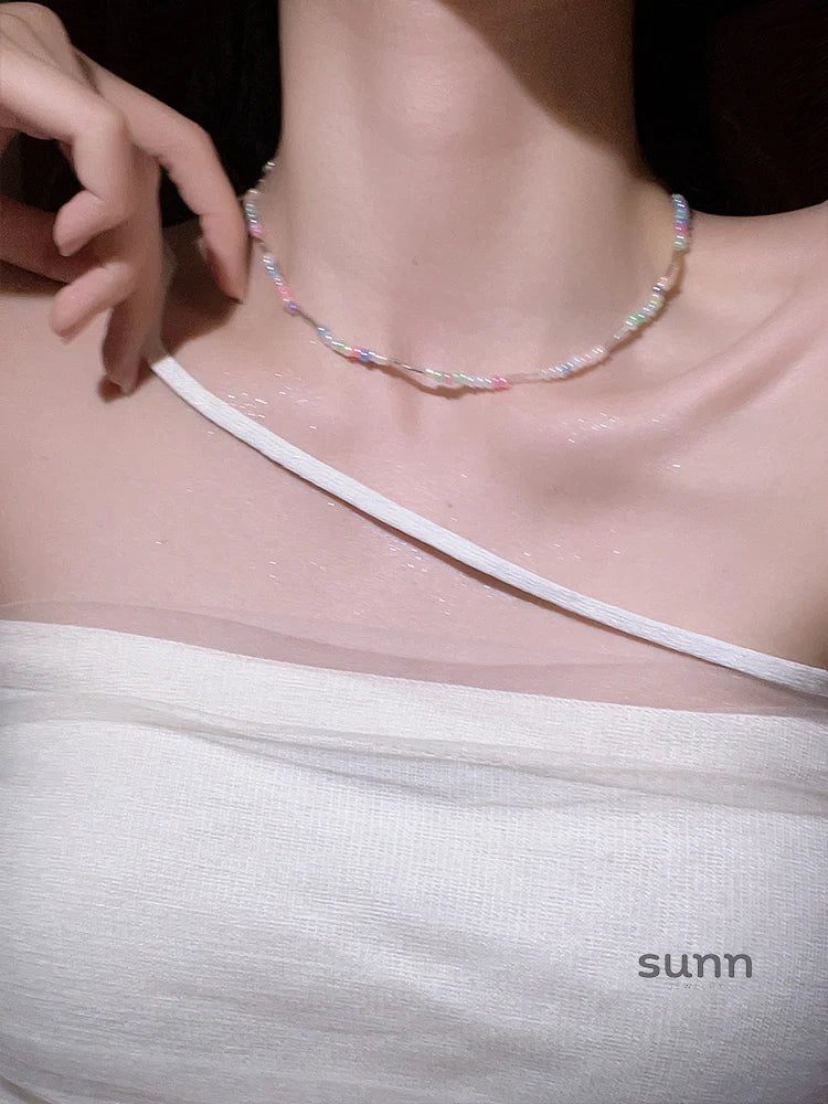 Kaili Colorful Beaded Butterfly Choker