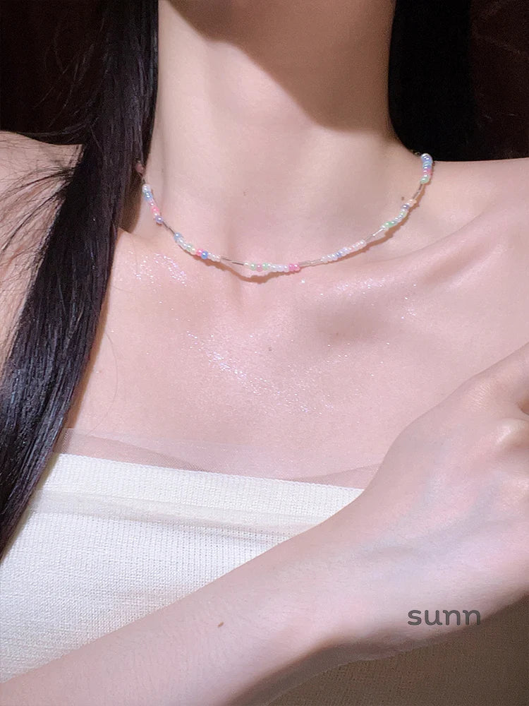 Kaili Colorful Beaded Butterfly Choker