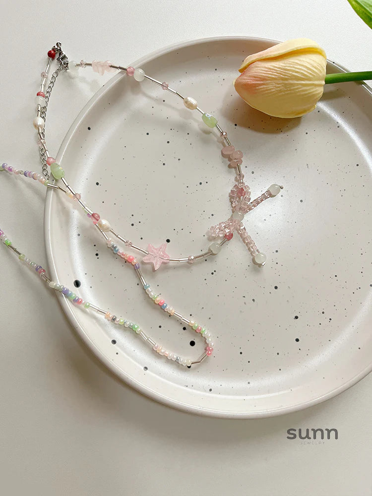 Kaili Colorful Beaded Butterfly Choker