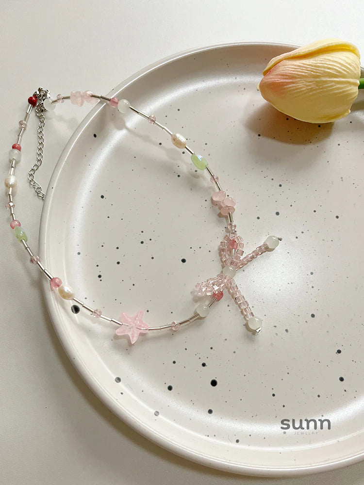 Kaili Colorful Beaded Butterfly Choker