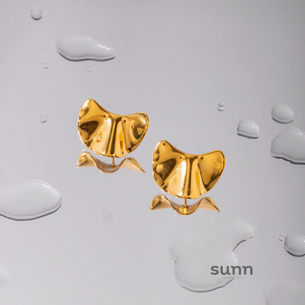 Kaily Molten Gold Studs