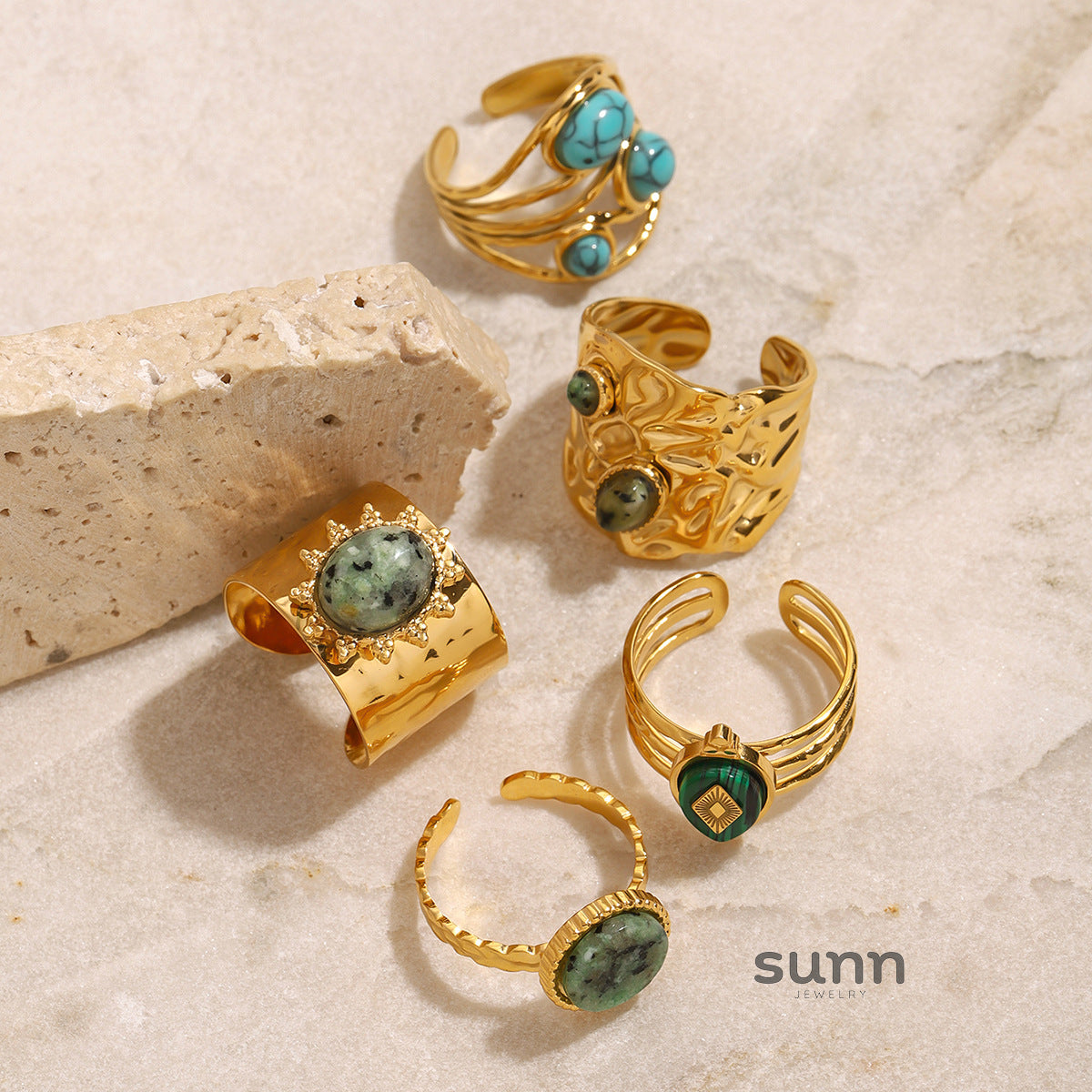 Kaislee Turquoise Statement Ring [2VCC01EN]