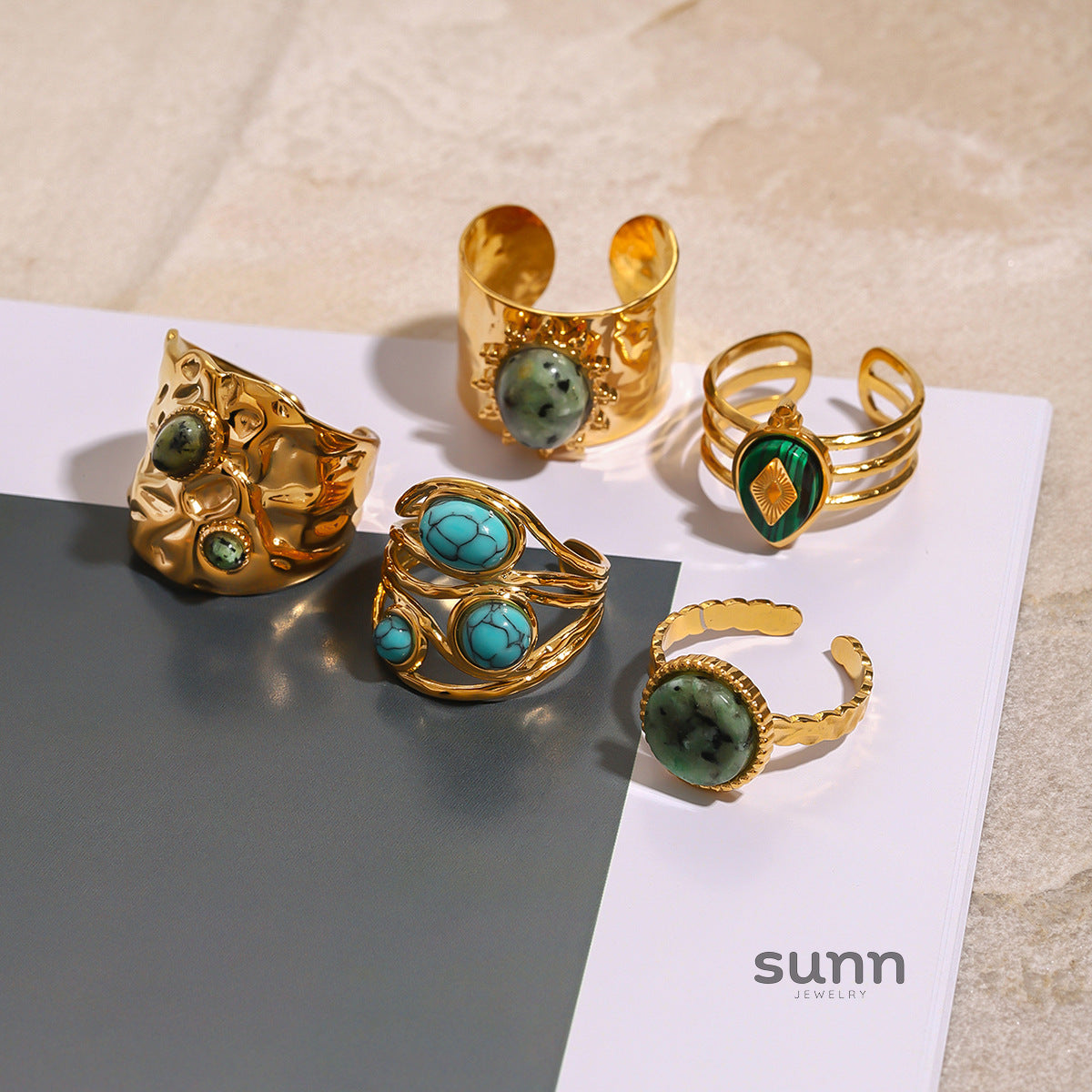 Kaislee Turquoise Statement Ring [S2PEM05M]