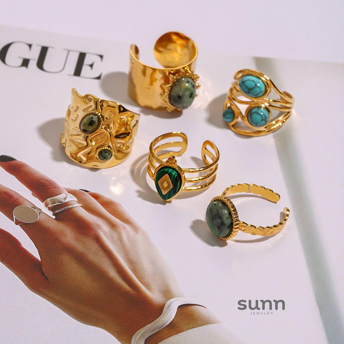 Kaislee Turquoise Statement Ring [43OBT0ZI]