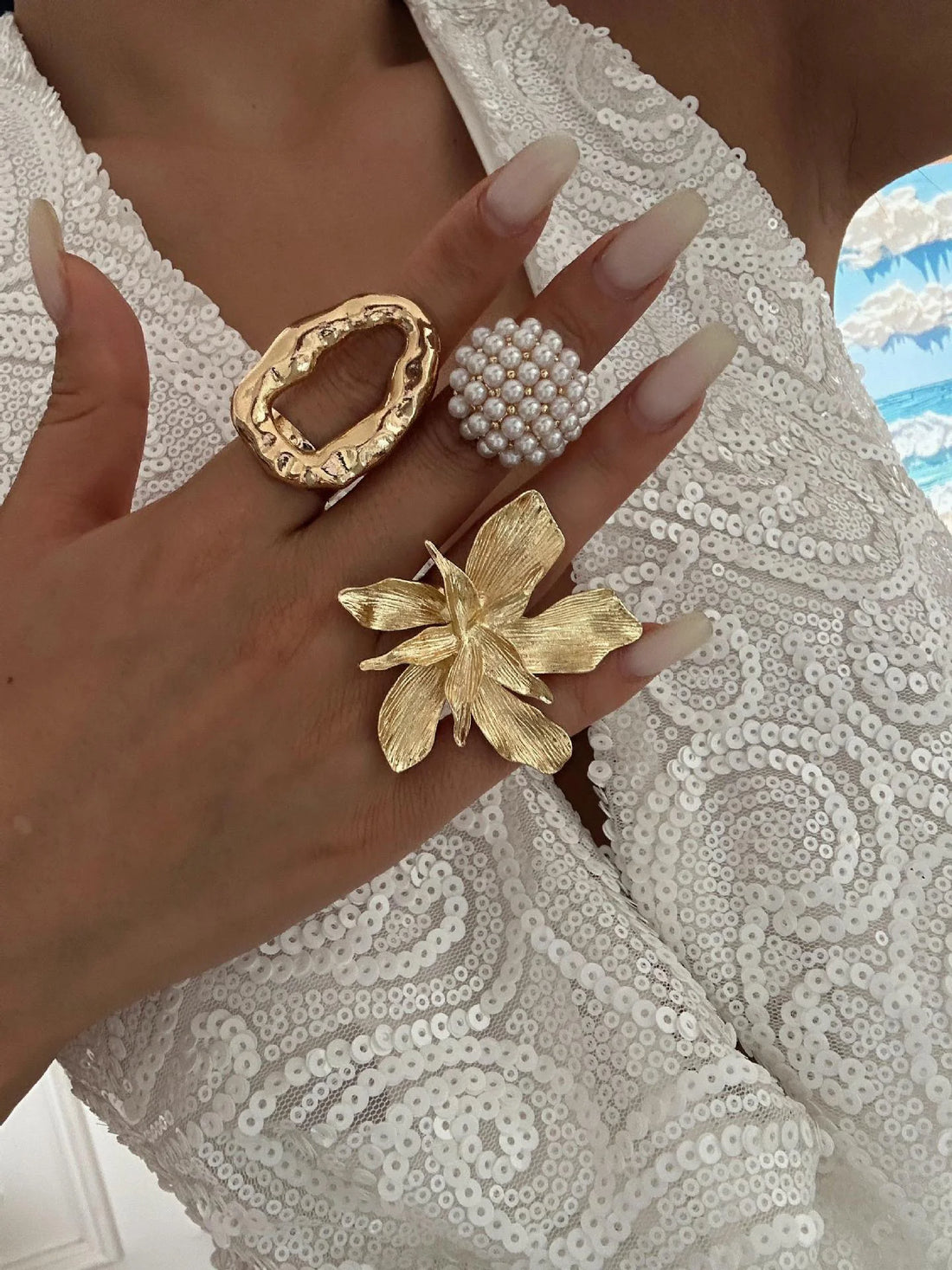 Kala Blossom Ring Set