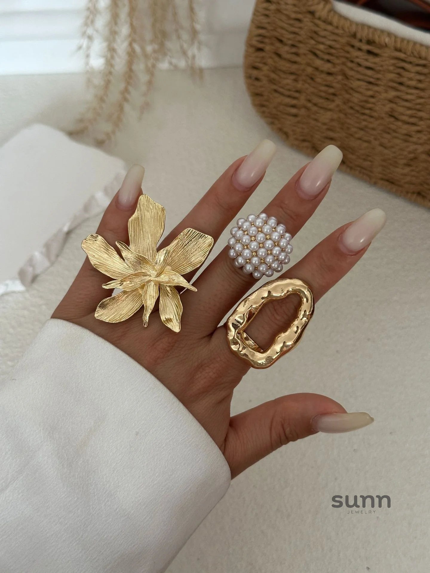 Kala Blossom Ring Set