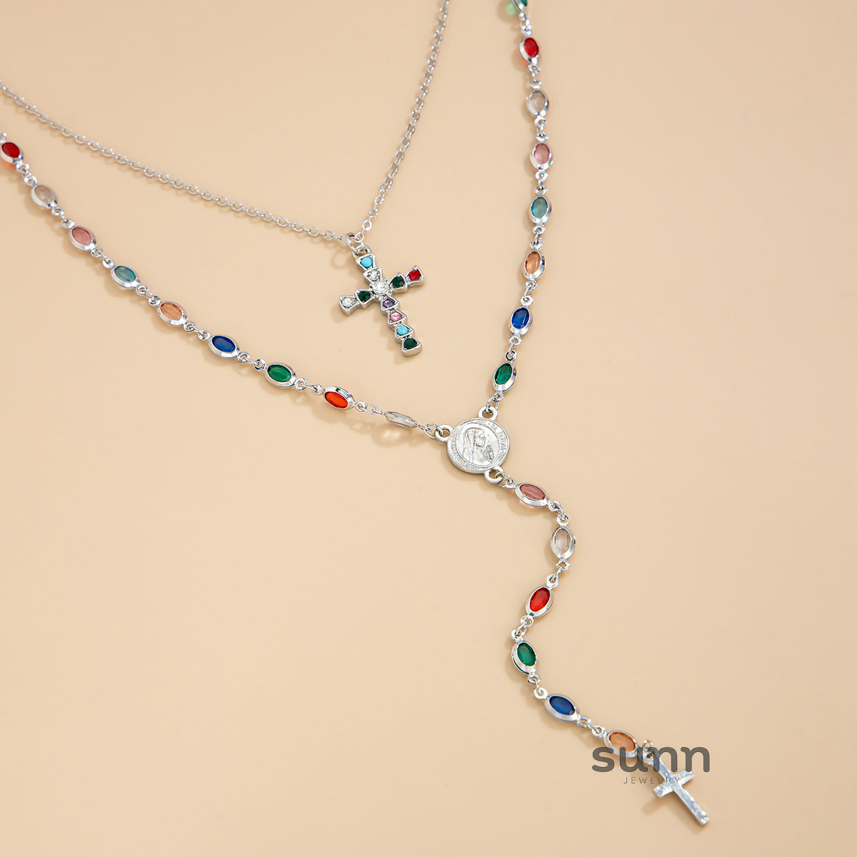 Kalee Diamond Cross Layered Necklace [RSOWICNY]