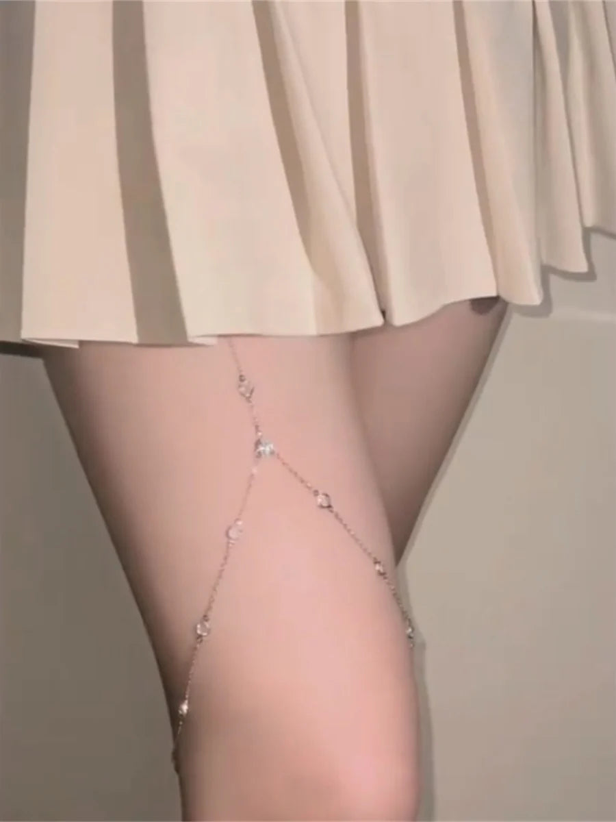 Kaleena Rhinestone Tassel Leg Chain