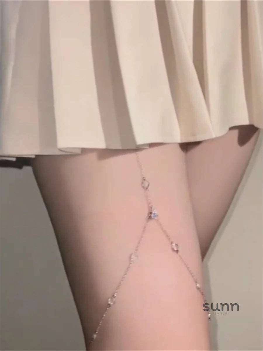 Kaleena Rhinestone Tassel Leg Chain