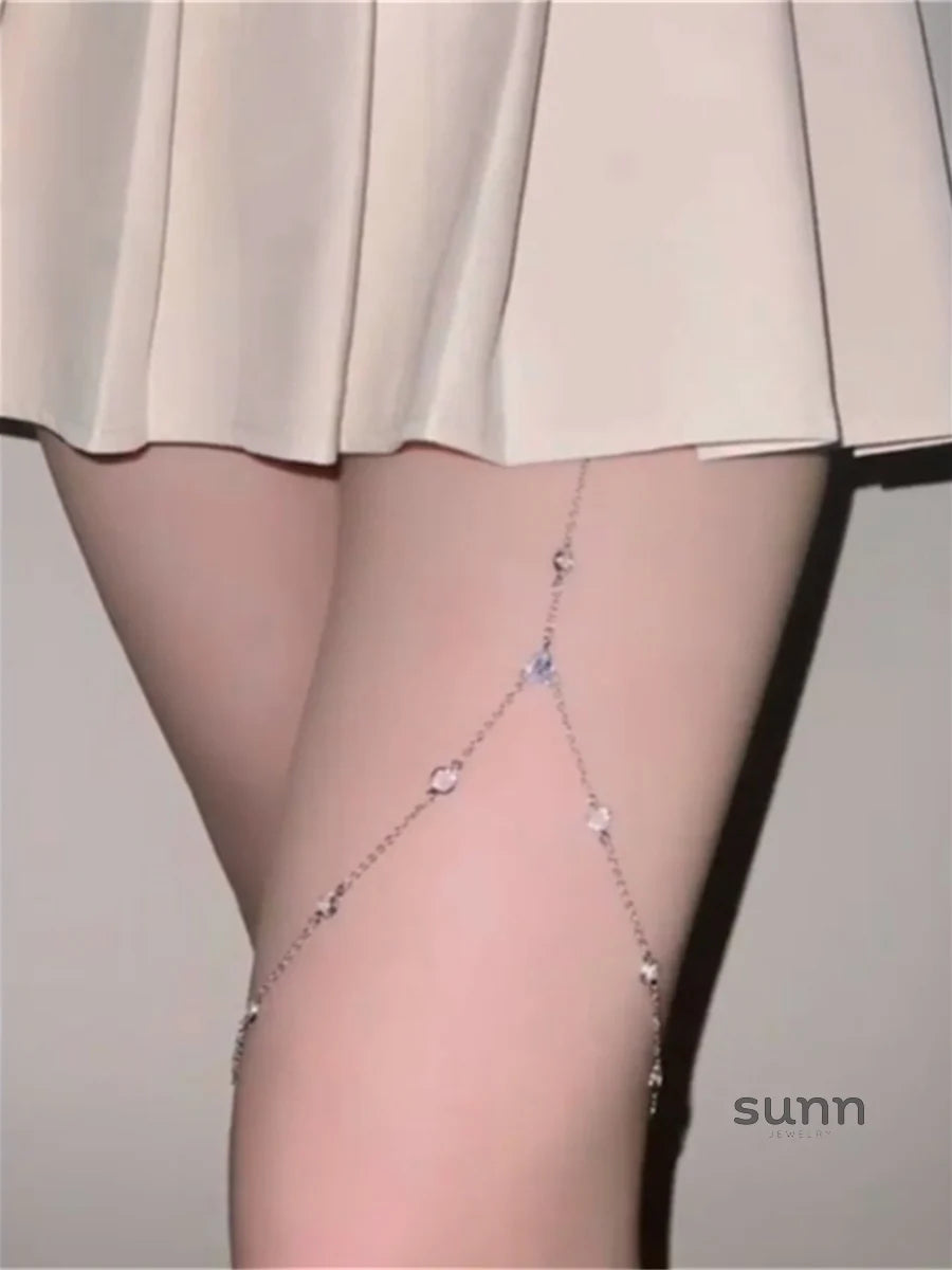 Kaleena Rhinestone Tassel Leg Chain
