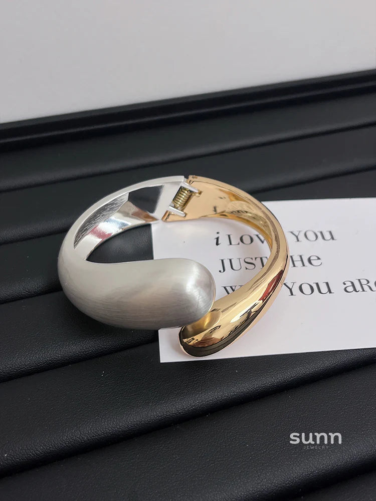 Kaleia Two-Tone Cuff Bracelet