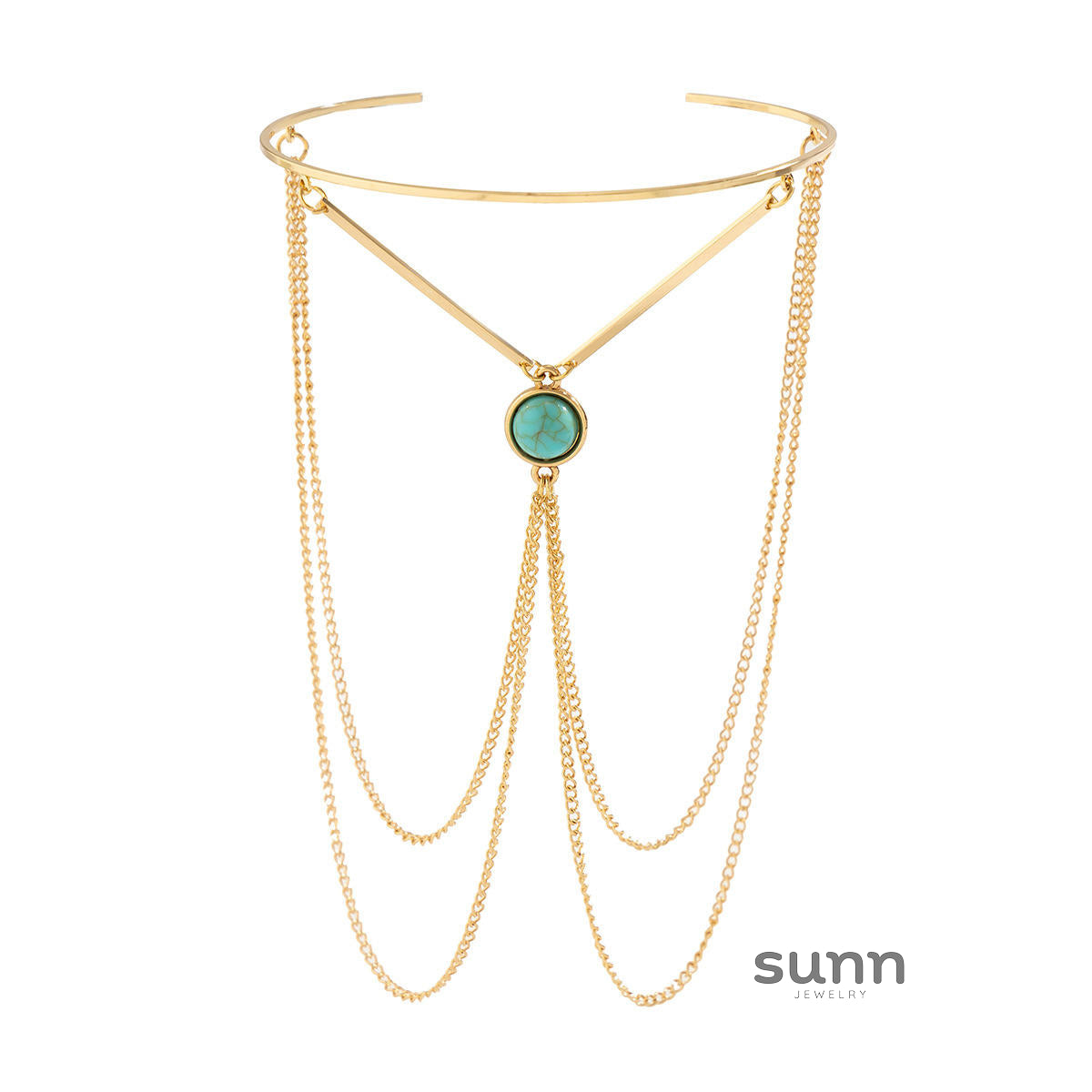 Kalia Boho Turquoise Body Chain [INBOMM81]