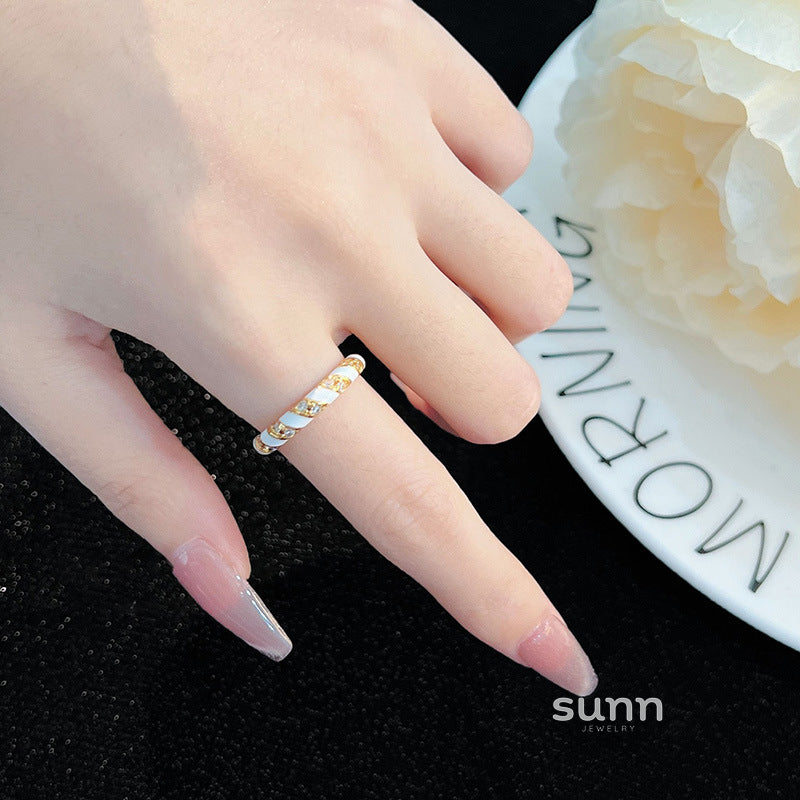Kaliah Glaze Stackable Ring [2JSJZ8SG]