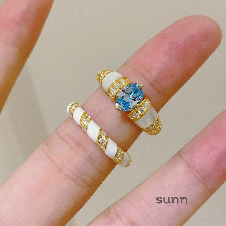 Kaliah Glaze Stackable Ring [4QVP0JLZ]