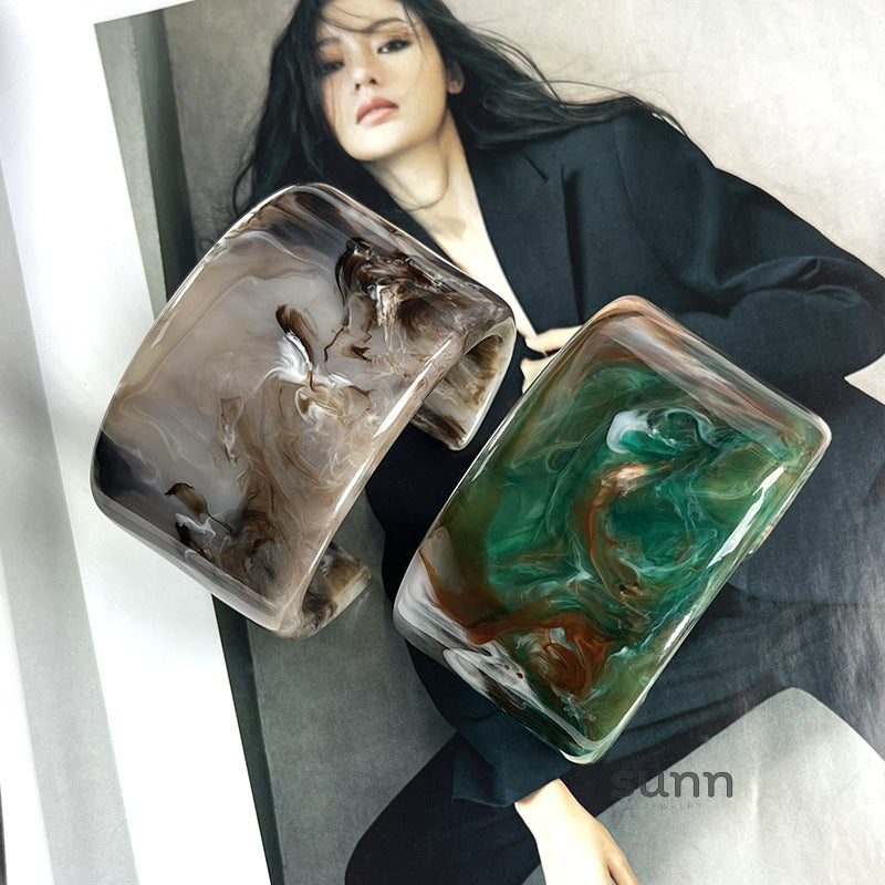 Kalilah Oil Painting Cuff Bracelet [FKUNUYS9]