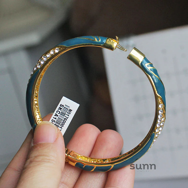 Kalina Enamel Cuff Bracelet