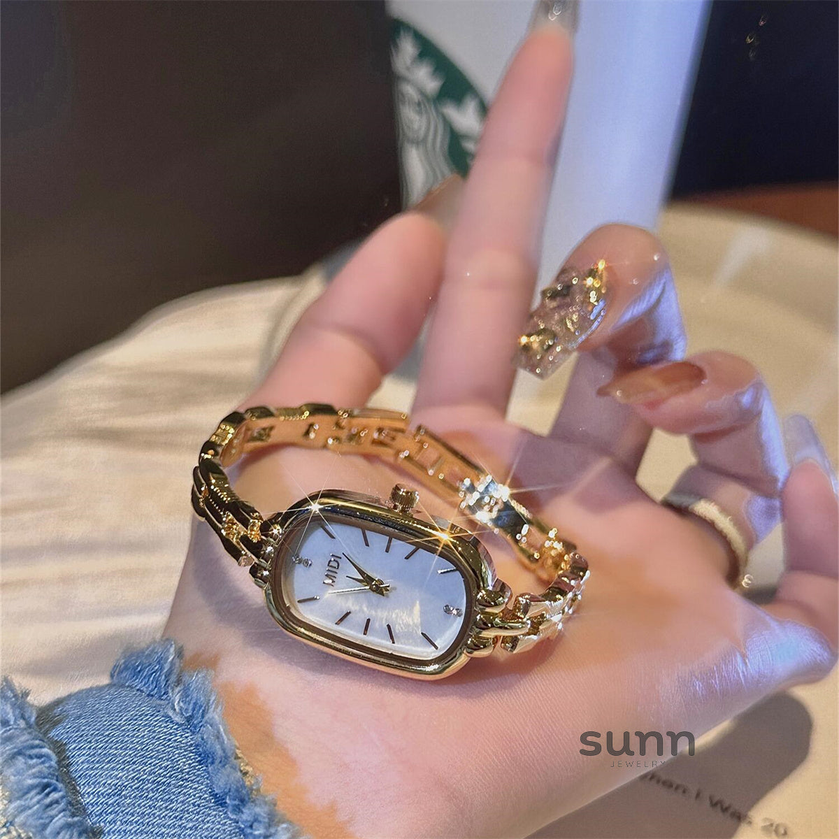 Kalise Mother-of-Pearl Bracelet Watch [H140BT8A]