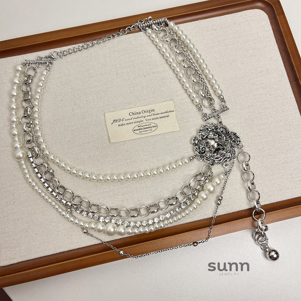 Kalise Multi-Layered Pearl Necklace [A4OIGCWV]