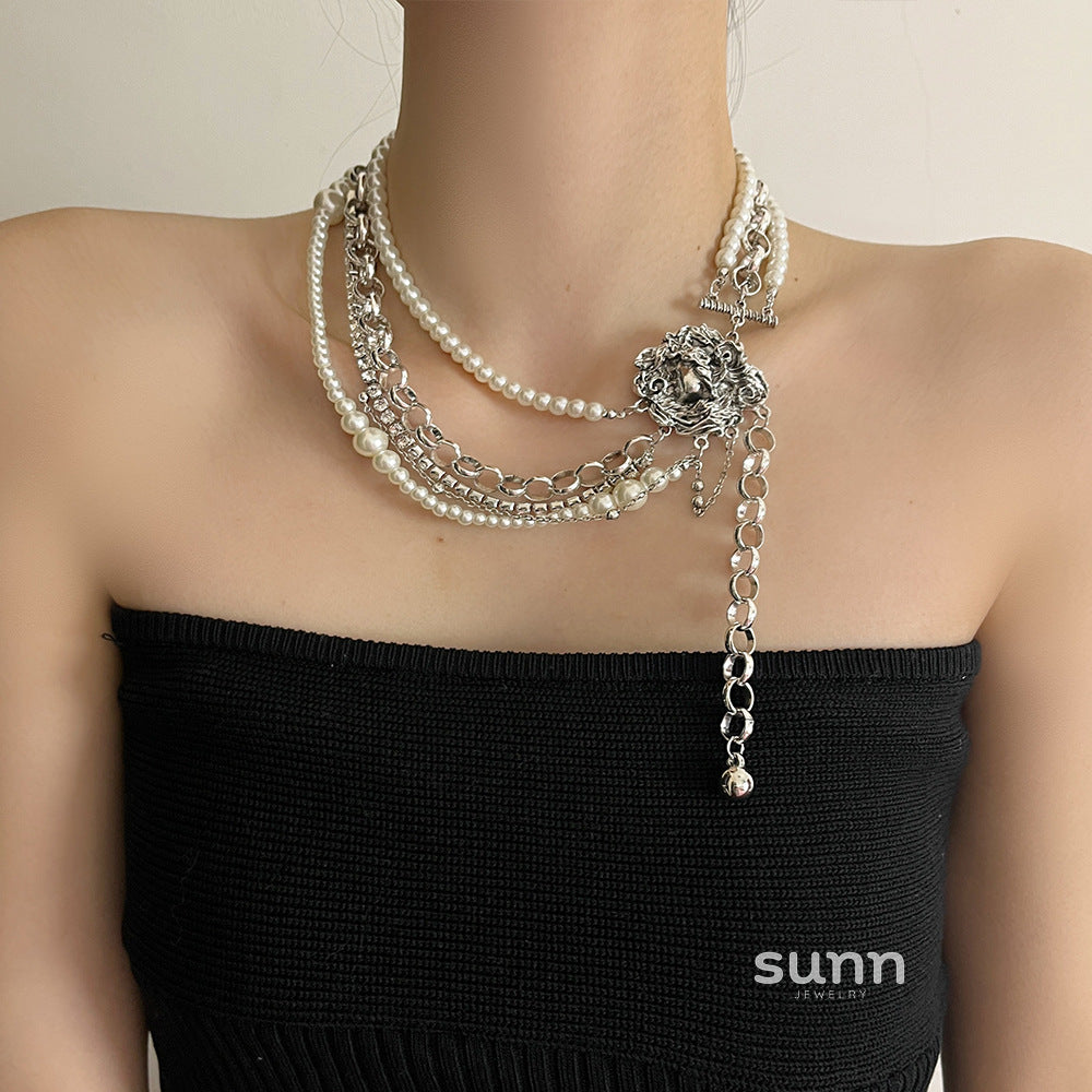 Kalise Multi-Layered Pearl Necklace [0VF2NKW4]