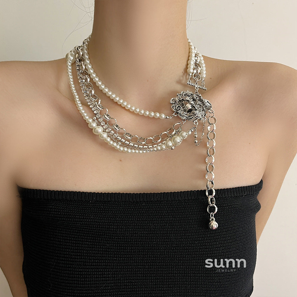 Kalise Multi-Layered Pearl Necklace [A19T2EY4]