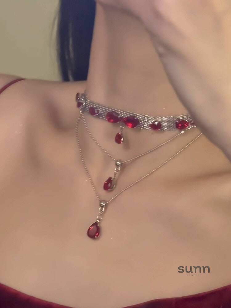 Kalyn Layered Zircon Necklace [XJFZ789P]